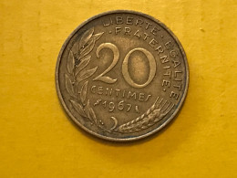 Münze Münzen Umlaufmünze Frankreich 20 Centimes 1967 - 20 Centimes