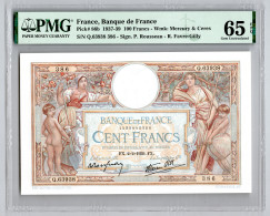 France 2.2.1939 P-86b PMG Gem UNC 65 EPQ 100 Francs - 100 F 1908-1939 ''Luc Olivier Merson''