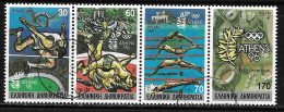GREECE 1989 Greece, Home Of The Olympic Games 4 Sides Perforated Used Strip Vl. 1774 / 1777 - Used Stamps