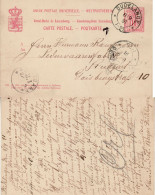 LUXEMBOURG 1891 POSTCARD SENT  FROM DUDELANGE TO STUTTGART - Ganzsachen