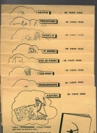 Buvard Cahiers Héraklès Assyrie Charlemagne Far-West Age De Pierre 1er Empire Henri IV Préhistoire Egypte (8 Buvards) - Stationeries (flat Articles)