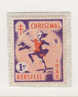 Zuid-Afrika Kerstvignet Jaar 1948 Vignet In Beide Talen Op Fragment - Altri & Non Classificati