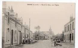 41 LOIR ET CHER - DROUE Rue De La Gare, Vers L'Eglise - Droue