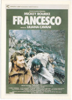 CINEMA - FRANCESCO - 1989 - PICCOLA LOCANDINA CM. 14X10 - Publicidad