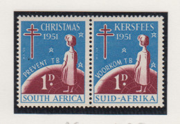 Zuid-Afrika Kerstvignet Jaar 1951 Paartje Of In Engels Of Afrikaans - Otros & Sin Clasificación