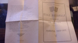 ECOLE NATIONALE ARTS METIERS CLUNY PROMOTION 1908 1911 LISTE DES ELEVES ET ADRESSE - Diplômes & Bulletins Scolaires