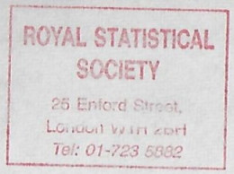 Great Britain 1989 Airmail Cover Fragment Meter Stamp Hasler Mailmaster Slogan Royal Statistical Society From London - Brieven En Documenten