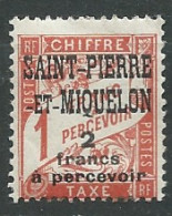 Saint Pierre Et Miquelon  Taxe  - Yvert N° 19 (*)      -  Ax 15842 - Postage Due