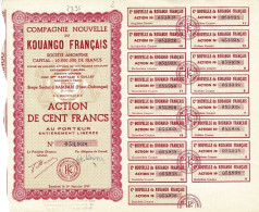 - Lot De 3 Titres Africains - 1 Cie Nouvelle Du Kouango Français - 1 Palmeraies Africaines - 1 Gabon Niari - - Afrique