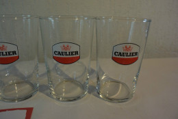 C15 6 Anciens Verres CAULIER Pils Bière Bistrot - Bicchieri