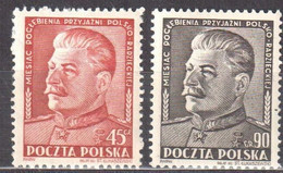 Poland 1951 - Polish-Soviet Friendship - J. Stalin - Mi.707-08 - MNH(**) - Neufs