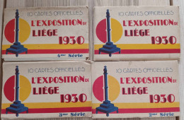 Cartes Postales Anciennes - Lot De Quatre Carnets De Cartes De L'exposition De Liège 1930 - Collections & Lots