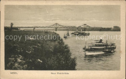 41549926 Wesel Rhein Neue Rheinbruecke Faehrschiff Wesel - Wesel