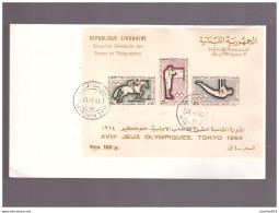 Libano - 23 1 1965 Fdc Giochi Olimpici (foglietto) - Lebanon