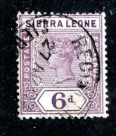 8205 BCXX 1897 Sierra Leone Scott # 42 Used Cv$28 - Sierra Leone (...-1960)