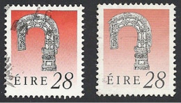 Irland, 1991, Mi.-Nr. 750 Type I+II, Gestempelt - Usados