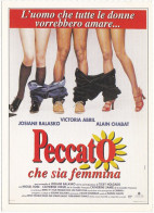CINEMA - PECCATO CHE SIA FEMMINA - 1995 - PICCOLA LOCANDINA CM. 14X10 - Cinema Advertisement