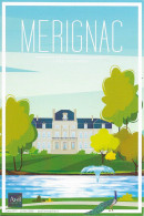 [33] Gironde  Merignac La Mairie Dessin Carte Publicitaire - Merignac