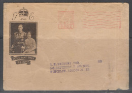 Great Britain - United Kingdom. Metter Cancellation On Letter, Sent From Liverpool On 4.04.1937 To London - Cartas & Documentos