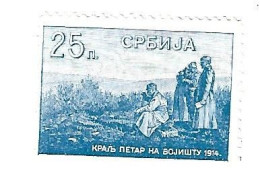 *serbia Emergency Postage Stamp,currency Issue 25 Para 1915  N 19 - Serbie