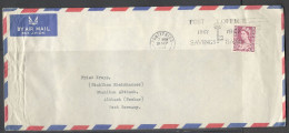 Great Britain - United Kingdom - Wales. Stamp Sc. W3 On Air Mail Letter, Sent From Pontypridd On 28.09.1961 To Germany - Pays De Galles