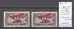 Alaouites - Yvert 12 Et 12c** - S Renversé Et Normal  - Avion - Unused Stamps