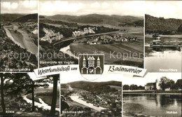 41548941 Bodenwerder Lutterburgshoehe Steinmuehle Mit Vogler Weserfaehre Ruehle  - Bodenwerder