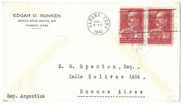 Correspondence - Cuba To Argentina, 1940, N°224 - Aéreo
