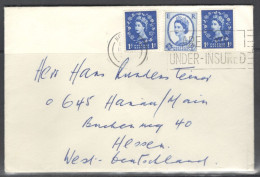 Great Britain - United Kingdom. Stamp Sc. 293, 298 On Letter, Sent From Newport To Germany - Brieven En Documenten