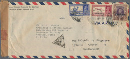 Bahrain: 1941 Censored Airmail Envelope Used From Bahrain To Houston, Texas, U.S - Bahrein (1965-...)