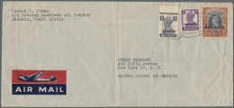 Bahrain: 1947 Air Mail Envelope Written From Dhahran, Saudi Arabia Addressed To - Bahrein (1965-...)