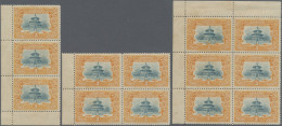 China: 1909, Hsuan-Tung Set, 2c C. (13), 3 C. (13), 7 C. (12): Strip-3, Block-4, - 1912-1949 République