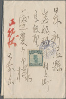 China: 1923, Junk 3 C. Tied "SHIMONOSEKI-HOSOE 26.9.24" To Small Cover (contents - Storia Postale