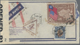 China: 1938/40, Airmail Cover Addressed To Stavanger, Norway Bearing SYS Chung H - Covers & Documents