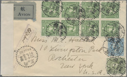 China: 1938/40, Airmail Cover Addressed To New York, U.S.A. Bearing SYS 5c, Mart - Briefe U. Dokumente