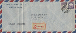 China: 1948/49, Registered Airmail Cover Addressed To New York, U.S.A. Bearing G - Briefe U. Dokumente