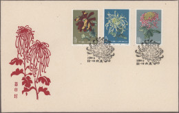 China (PRC): 1960/61, Chrysanthemum (S44) On Six Unaddressed Cacheted Official F - Lettres & Documents