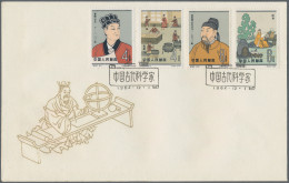 China (PRC): 1962, Scientists Of Ancient China (C92), Two Complete Sets Of Eight - Covers & Documents