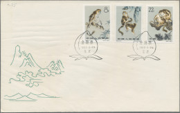 China (PRC): 1963, Gold Nose Apes (S60) Imperforate And Perforated On Two Unaddr - Briefe U. Dokumente