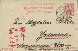 Japanese Post In China: 1922, Stationery Card 4 S. With Imprint "China" Canc. "P - 1943-45 Shanghai & Nanjing