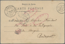 Korea: 1902, Stampless Official Mails Ppc "The Director General And The Staff Of - Corée (...-1945)