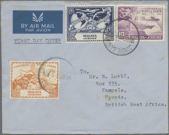 Malayan States - Kedah: 1947-49 Three Covers To Unusual Destinations, I.e. 1947 - Kedah