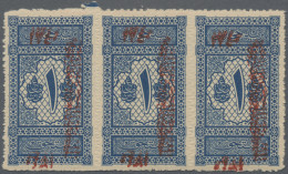 Saudi Arabia - Postage Dues: 1921 Hejaz Postage Due 1pi. Blue, Zig-zag Roulette - Saudi-Arabien