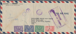 Saudi Arabia: 1944 Air Mail Envelope From The Arabian American Oil Company, BAHR - Arabia Saudita