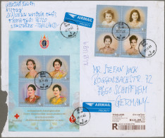 Thailand: 2012 Queen Sirikit's Birthday Souvenir Sheet With Additional Imprint A - Tailandia