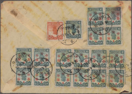 China: 1923/1930, Covers (3+front) And Stationery Cards Junk 1 C. Orange (2) Upr - Cartas & Documentos