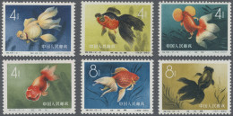 China (PRC): 1960/1961 Three Complete Issues Mint, With 1960 Fishes And Pigs (pa - Autres & Non Classés