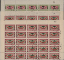 Yemen: 1954, Provisionals, Stock Of The Overprint "airplane, Year Dates And Curr - Yémen