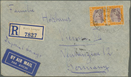 Malayan States - Johor: 1922/1945 Group Of Six Covers Sent To Austria, Two Cover - Johore