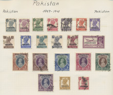 Pakistan: 1947-modern: Collection Of Some Hundred Stamps On Old Album Pages And - Pakistan